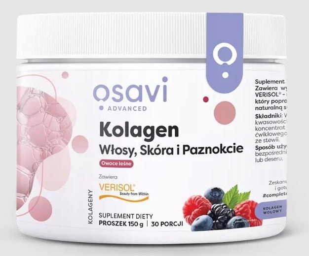 Kolagen Włosy Skóra Paznokcie OSAVI 150 g OWOCE LEŚNE 4 Kolagen Włosy Skóra Paznokcie OSAVI 150 g OWOCE LEŚNE - Image 4