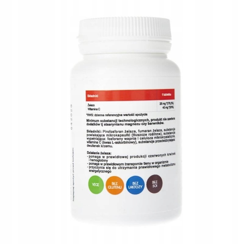 Medicaline Żelazo organiczne MicroFerr tabletki 100 szt. 2 Medicaline Żelazo organiczne MicroFerr tabletki 100 szt. - obrazek 2