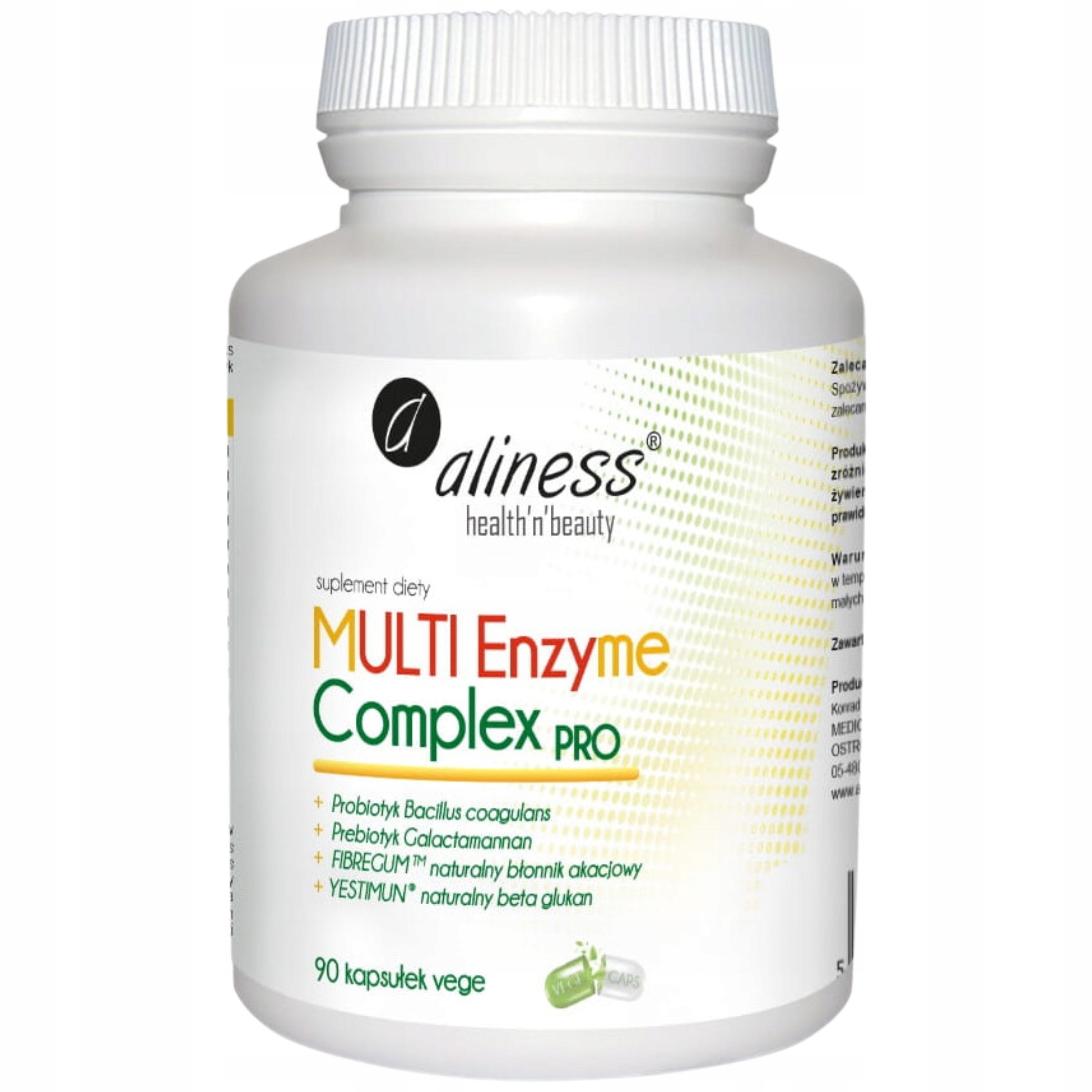 Aliness Multi Enzyme Complex Pro 90 kapsułek 1 Aliness Multi Enzyme Complex