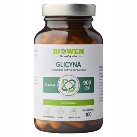 Biowen Glicyna 900 mg – 100 kapsułek vege