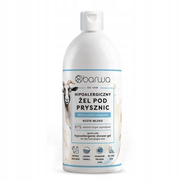 Hipoalergiczny żel pod prysznic kozie mleko skóra sucha 400 ml