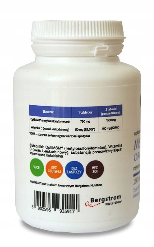 Suplement diety Aliness MSM siarka organiczna plus 180 tabletek 6 Suplement diety Aliness MSM siarka organiczna plus 180 tabletek - obrazek 6