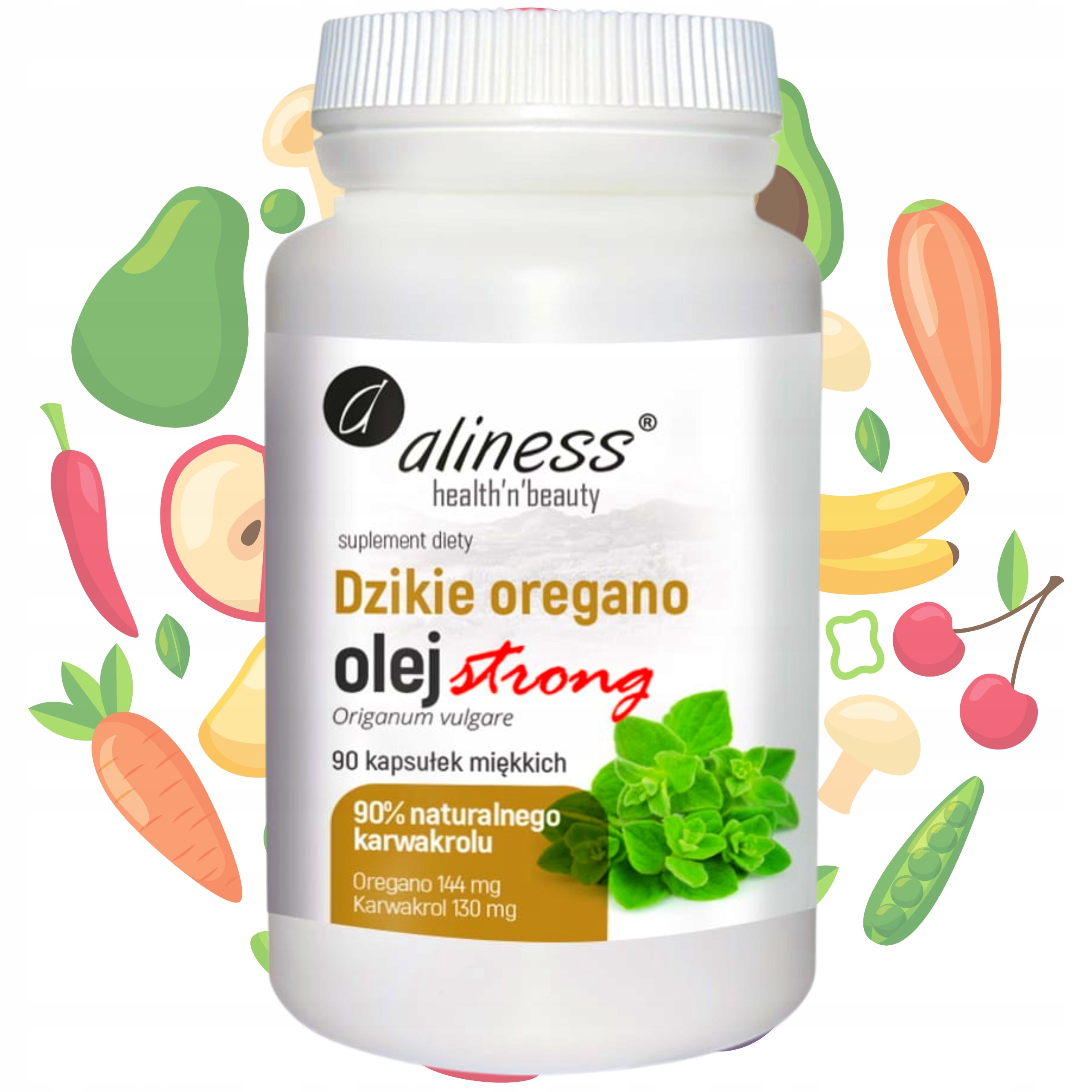 Suplement diety Aliness Dzikie oregano olej strong 90 kapsułek 2 Suplement diety Aliness Dzikie oregano olej strong 90 kapsułek - Image 2