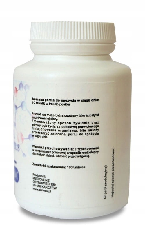 Suplement diety Aliness MSM siarka organiczna plus 180 tabletek 4 Suplement diety Aliness MSM siarka organiczna plus 180 tabletek - obrazek 4