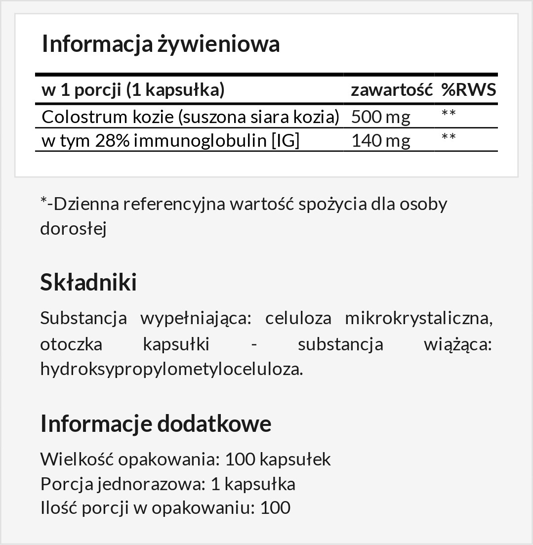 Suplement diety Aliness Colostrum Kozie 100 kapsułek 4 Suplement diety Aliness Colostrum Kozie 100 kapsułek - Image 4